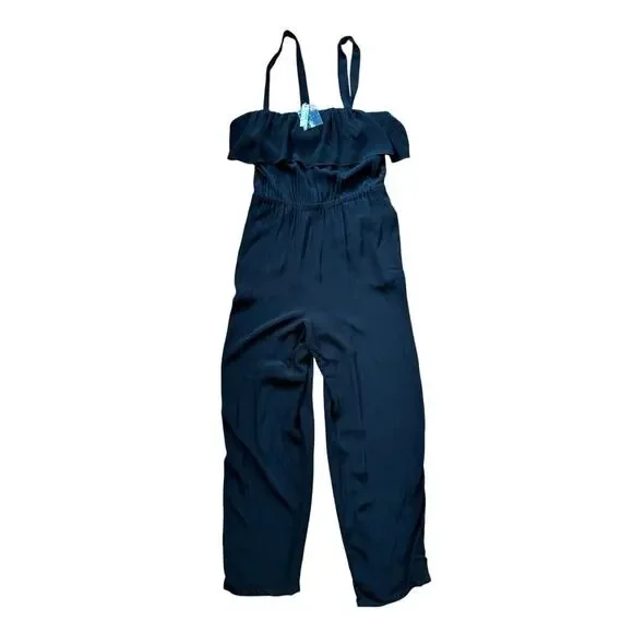 Madewell black apron ruffle cross strap jumper - Picture 3 of 6